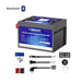 Renogy 48V 105Ah LiFePO4 golf cart battery kit with charger, cables, display gauge, and integrated Bluetooth tracking.