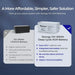 Comparison infographic showing the advantages of a Renogy 12V 200Ah AGM battery over a LiFePO4 battery, focusing on lower upfront costs and chemical stability.