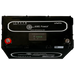 Top view of AIMS Power LiFePO4 battery showing LED charge indicator, positive and negative terminals, and QR label.