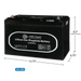 AIMS Power 12V 104Ah LiFePO4 lithium battery product image showing lightweight 26 lb design.
