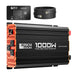 Rich Solar NOVA PURE 1K 1000W Pure Sine Wave Inverter unit shown with its included digital remote control display panel and communication cable.