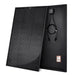 Angled view of the Rich Solar ONYX RS-M100B 100 watt all-black solar panel showcasing its premium matte black frame and backing.