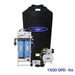 Crystal Quest 1500 GPD Whole House RO water filter system with vertical 165-gallon storage tank and integrated pump kit.