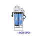 Crystal Quest 1500 GPD Standalone Whole House RO filtration unit on white powder-coated floor mount frame.