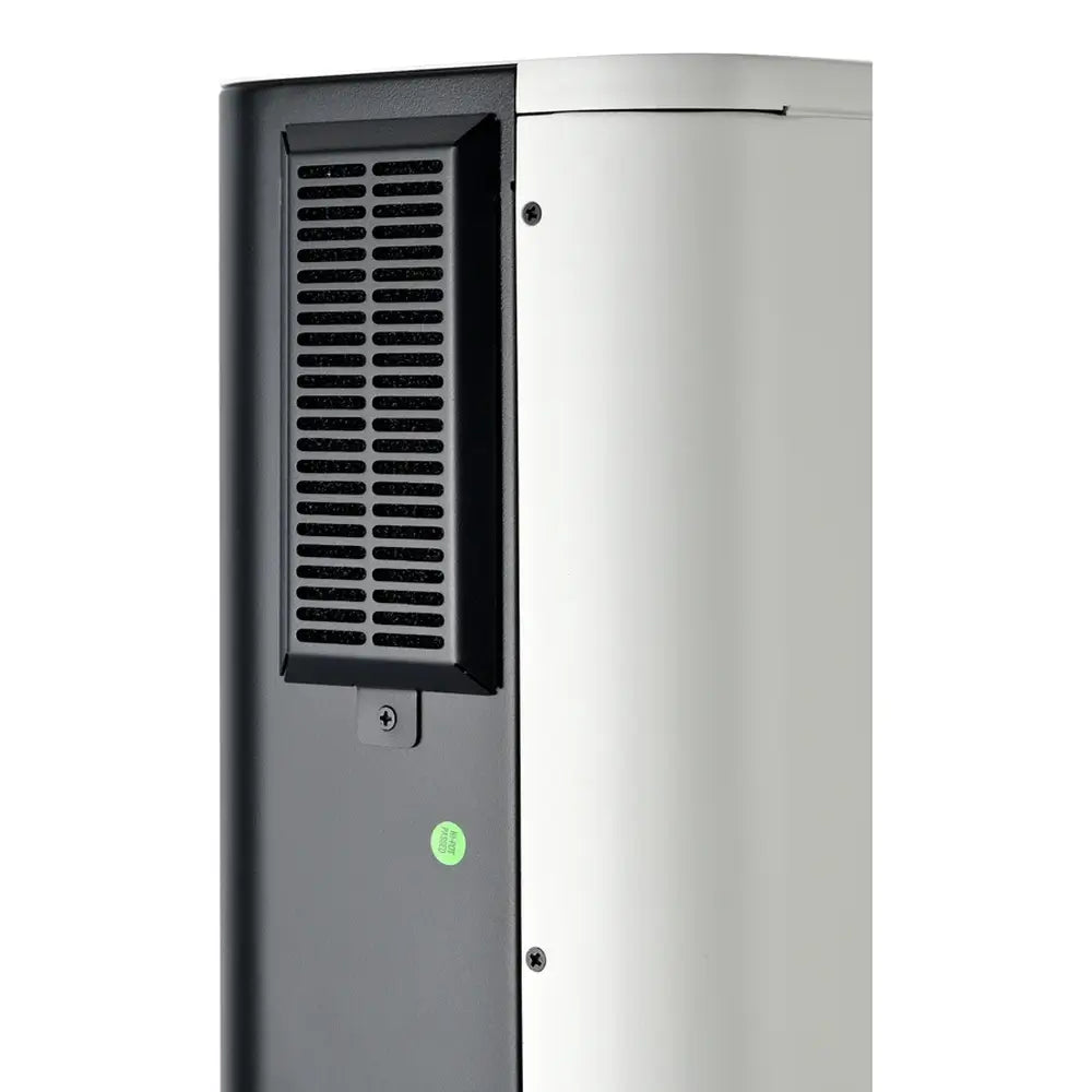 Close-up of the black side cooling vent grille on the Rich Solar NOVA 6500S hybrid solar inverter.