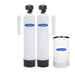 Crystal Quest Lead Whole House Filtration System with dual white tanks, filter housings, and brine tank.