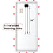 Rear view of Rich Solar MEGA 200 PRO 24V solar panel showing 14 pre-drilled mounting holes and 36-inch output cables.