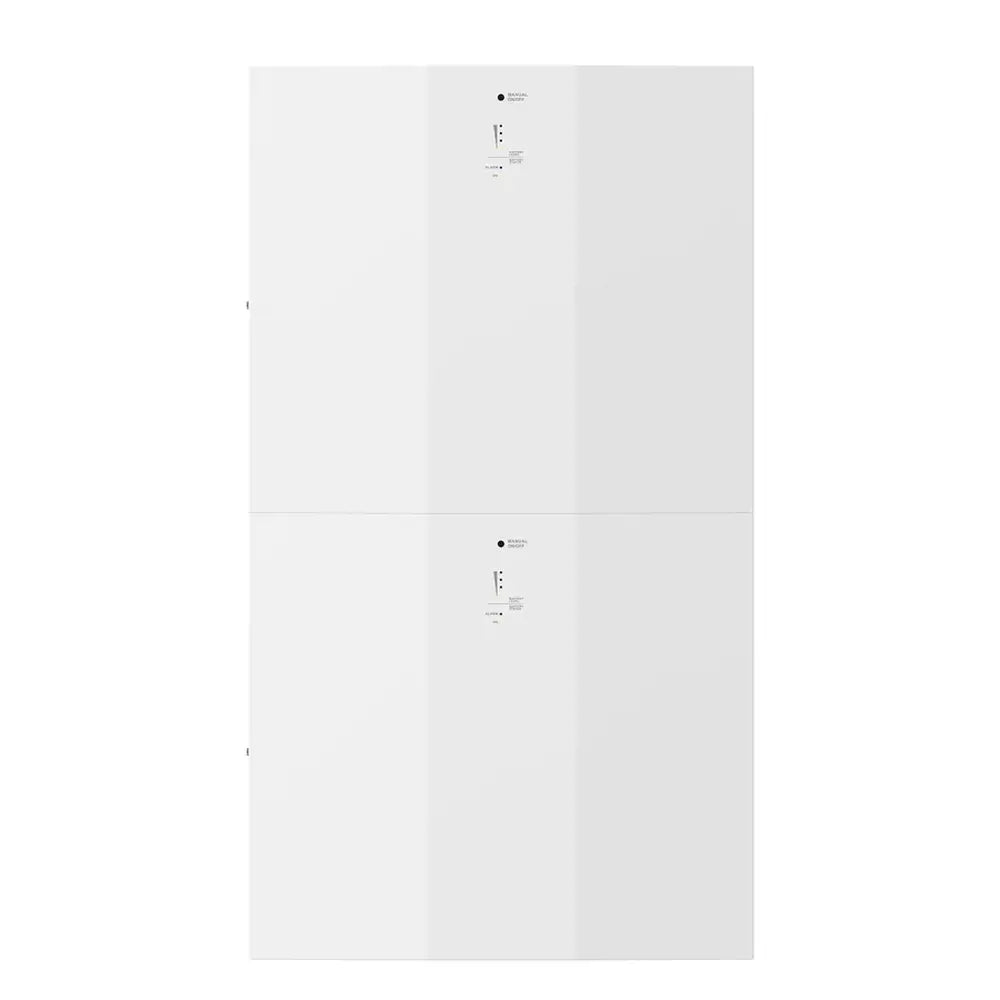 Front view of two stacked battery expansion modules for the Rich Solar All-in-One ESS home backup system.