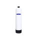 Compact Crystal Quest demineralizing water filtration system with white tank and top outlet valve for residential water purification.