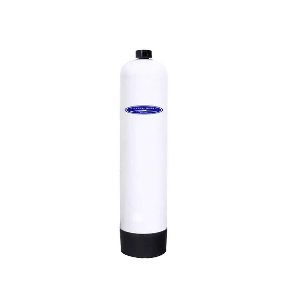 Crystal Quest SMART GAC Commercial Filtration System white vertical tank with compact valve head.