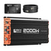 Rich Solar 2000W 12V industrial pure sine wave inverter kit complete with digital LCD remote control panel and communication cable.