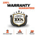 Rich Solar warranty and support guarantee badge for the 200W complete solar kit, highlighting lifetime customer support, a 5-year manufacturing defect warranty, and a 30-day money-back guarantee.