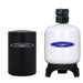 Crystal Quest commercial water softening system featuring a high-capacity stout white tank with dual control valves and a black brine tank.