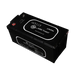 Angled top view of AIMS Power 12V 300Ah LiFePO4 battery with dual labels, top terminals, and black rugged case.