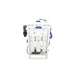 Compact 300 GPD Crystal Quest standalone reverse osmosis system with three white filter canisters for residential water treatment.
