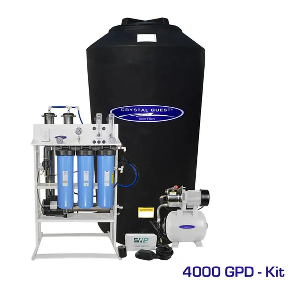Crystal Quest 4000 GPD Whole House Reverse Osmosis System with 165 Gallon Vertical Tank