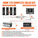 Detailed wiring installation diagram and step-by-step instructions for the Rich Solar 400W 12V Complete Solar Kit with an MPPT controller.