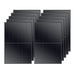 A 10-pack set of Rich Solar MEGA series 410W solar modules organized neatly in a dual-row staggered arrangement.