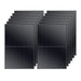 A large wholesale supply of twelve Rich Solar MEGA 410W high-efficiency solar panels arranged symmetrically in two rows.