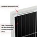 Close-up of the Rich Solar 200W panel edge showing the sturdy anodized aluminum frame and high-transmission anti-reflective tempered glass.