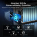 Diagram of the advanced BMS protection system and EV-grade cells in a Renogy 12V 300Ah lithium battery, illustrating the low-temperature self-heating and charging stop flowchart.