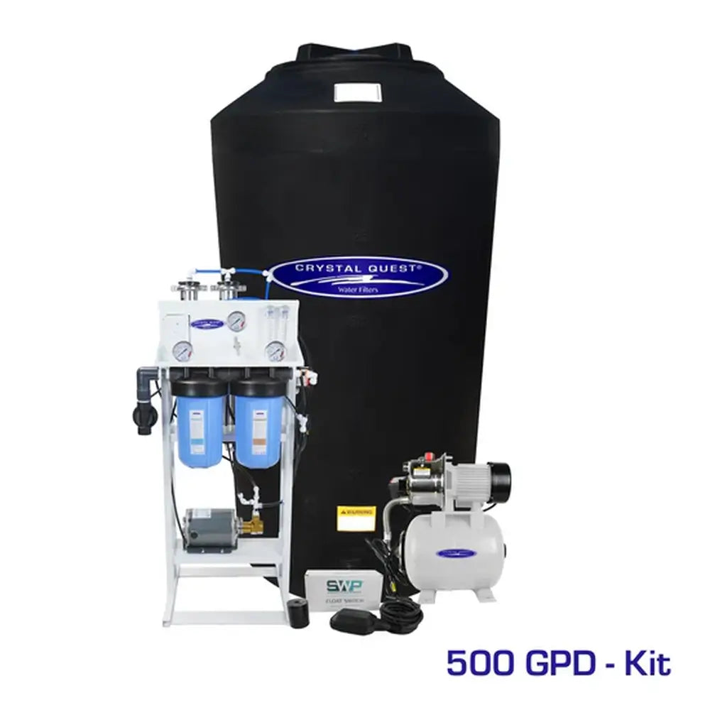 Crystal Quest 500 GPD Whole House Reverse Osmosis System with 165 Gallon Storage Tank Kit