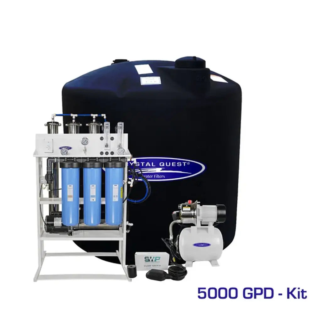 5000 GPD Crystal Quest Whole House Reverse Osmosis System with 220 Gallon Storage Tank