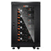 Fully populated Rich Solar ALPHA 5 PRO 48V Server Rack Battery cabinet containing six 51.2V 100Ah modules behind a closed glass door.