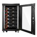 Open server rack cabinet fully loaded with six Rich Solar ALPHA 5 PRO 48V batteries, highlighting the orange parallel power cables.