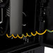 Exterior side profile view of the heavy-duty black storage cabinet built specifically for the Rich Solar ALPHA 5 PRO 48V Server Rack Battery system.
