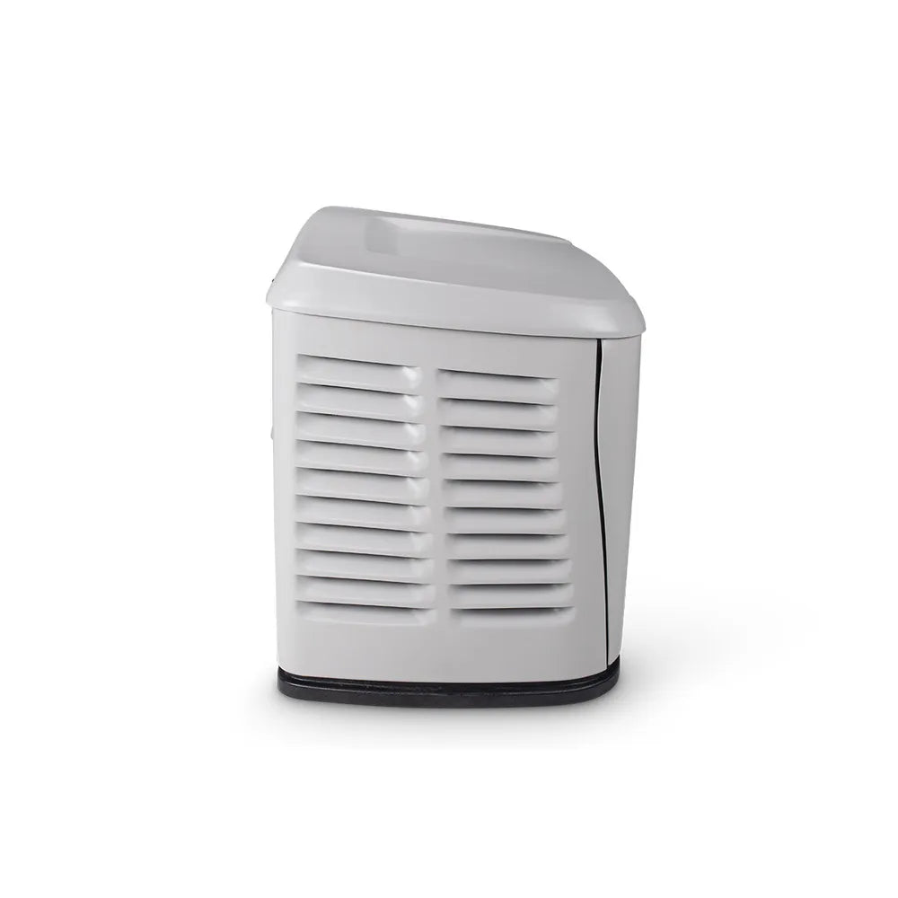 Opposite side view of Generac 7327 26kW standby generator with louvered vents