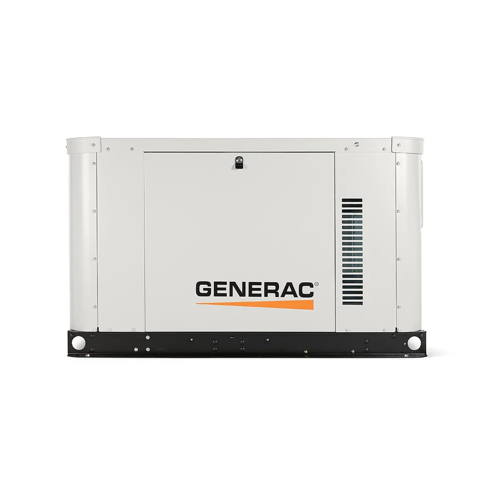 Generac XG03025CNAX 30kW 3-phase standby generator, angled front view