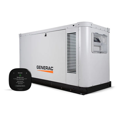 Generac XG04845ANAX 48kW generator with ecobee, angled exterior view