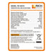 Technical specification label for the Rich Solar RS-M200 200W monocrystalline solar panel detailing voltage, current, and safety ratings.