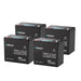 4-pack bundle of Renogy DuoHeat 12V 100Ah Mini Core deep cycle lithium iron phosphate batteries for off-grid solar power systems.