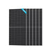 A bulk multi-pack array of six Renogy 590W N-Type Bifacial Solar Panels stacked together, labeled with a blue 6pcs ribbon on a plain white background.
