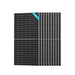 A bulk multi-pack array of ten Renogy 590W N-Type Bifacial Solar Panels stacked together, labeled with a blue 10pcs ribbon on a plain white background.