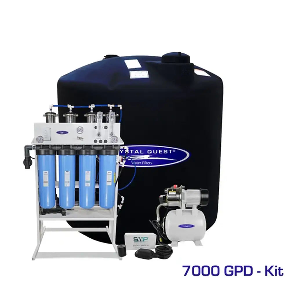 Crystal Quest 7000 GPD Commercial Grade Whole House RO System with 220 Gallon Tank