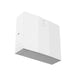 Low-angle architectural view of a white Rich Solar RS-A10 solar battery storage unit.