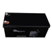 Angled top view of AIMS Power AGM12V200A 12V 200Ah valve regulated rechargeable deep cycle battery with terminals.