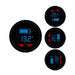 Round AIMS Power lithium battery digital display showing 13.2V voltage, battery level, and multiple screen orientations.