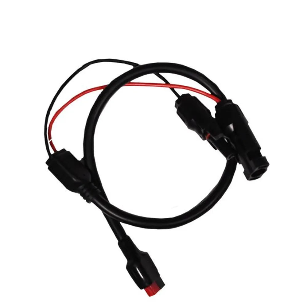Solar charging cable accessory with red and black connectors for AIMS Power portable solar generator.