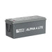 Rich Solar ALPHA 4 LITE 24V 100Ah LiFePO4 Battery on a white background, showcasing a compact grey casing and top terminals.