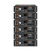 Six stacked Rich Solar ALPHA 5 PRO 48V Server Rack Batteries, illustrating a high-capacity residential or commercial solar energy storage setup.