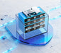 ransparent internal 3D rendering of the Rich Solar Alpha 1 Lite battery showing the stacked cells and top-mounted smart Battery Management System (BMS).
