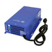AIMS Power 36V 48V battery charger with blue metal case, AC input cord, vents, and charging controls.