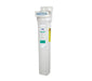 Single-stage Crystal Quest Mini Alkalizing Filtration system, wall-mount bracket design, 2-4 GPM flow rate.