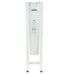 Crystal Quest Mini Alkalizing Water Filtration System, single-stage canister on white floor stand, 2-4 GPM.