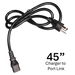 AC power cord for AIMS Power lithium golf cart battery charger with three-prong plug and black cable.