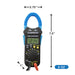 Compact AIMS Power clamp meter dimensions, 7.5 inches tall, 2.75 inches wide, and 8 oz weight.